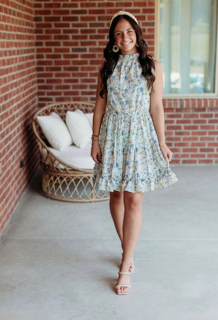 Floral Print Short Sleeve Dress