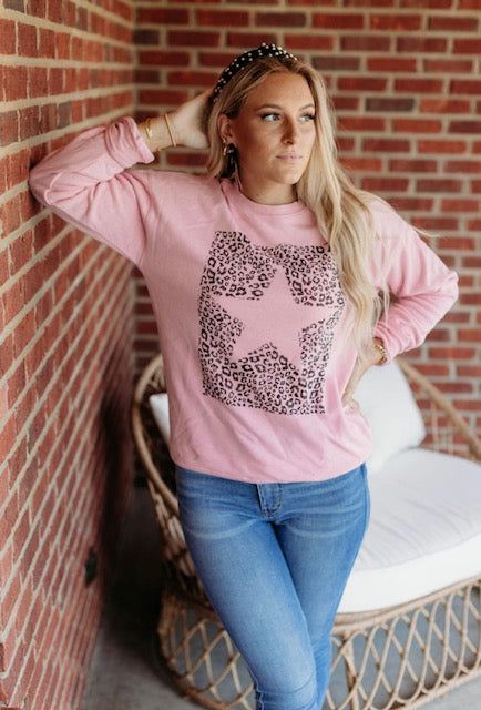 Leopard Star Sweatshirt