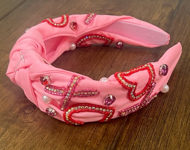 XOXO Valentines Day Knotted Headband