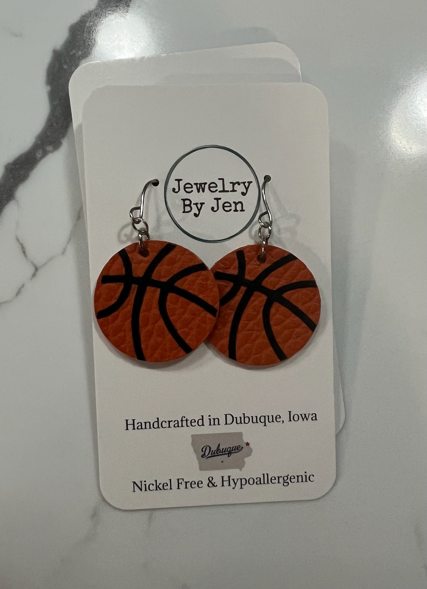 Medium Basketball Earrings