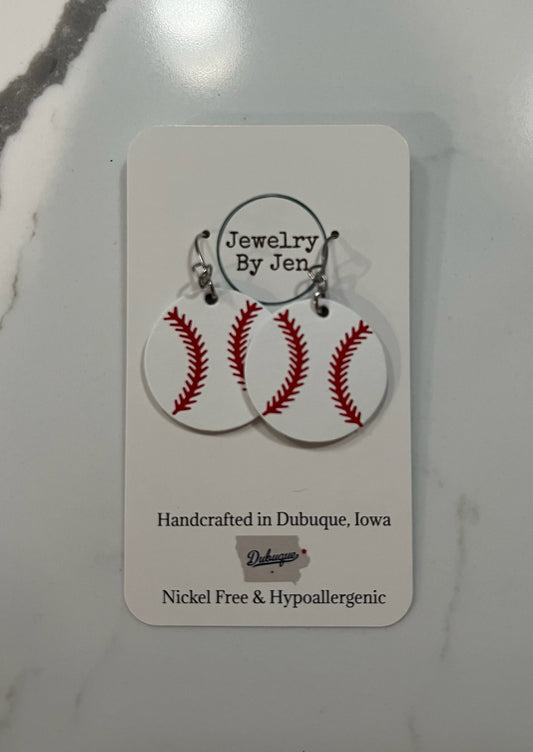 Baseball Earrings